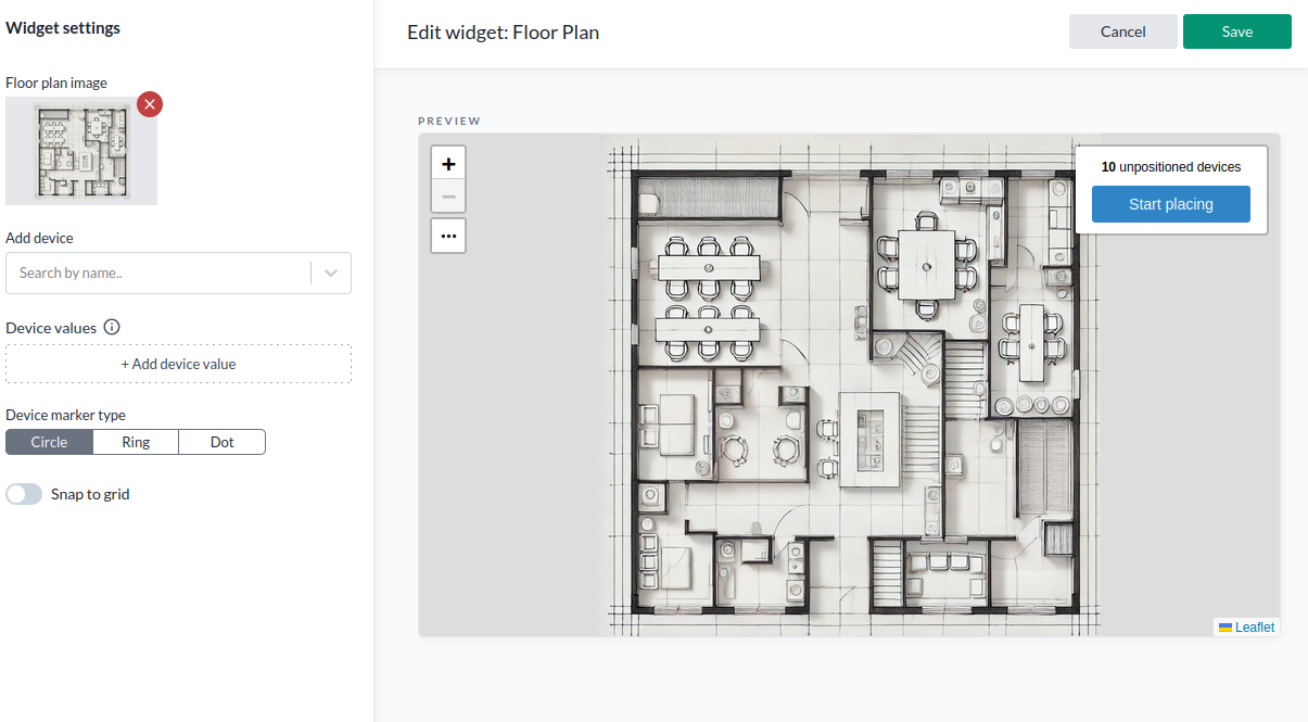 Floor Plan Widget Edit