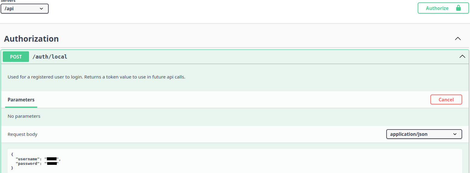 Yggio REST API - Swagger Authorization