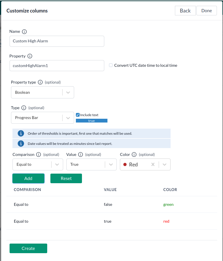 Customize Columns