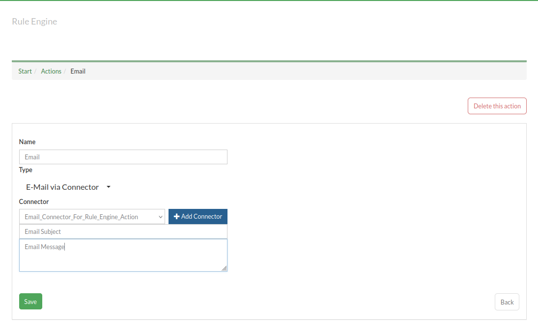 Email via Connector
